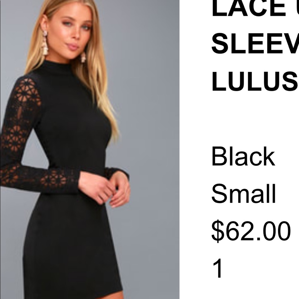 Long sleeved black dress